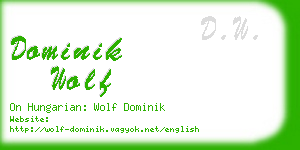 dominik wolf business card